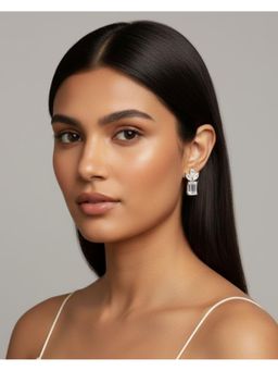 Shopsiiri - Crowned Emerald-Cut Cluster Studs