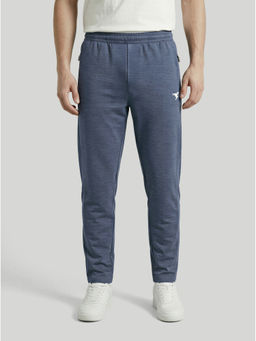 Technosport - Men's Blue Solid Slim Fit Sports Trackpant