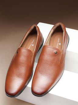 Louis Philippe - Men Brown Slip Ons Loafers