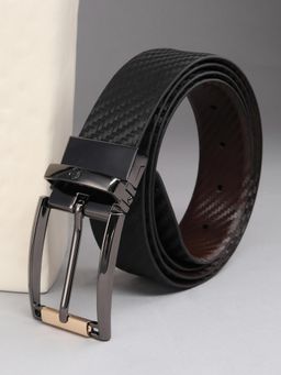 Louis Philippe - Textured Black Reversible Belt