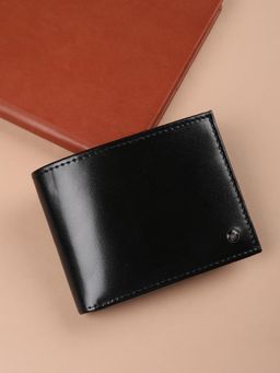 Louis Philippe - Men 100% Leather Wallet with Coin Pocket & Full- Length Cash Compartment