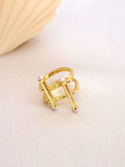 Perfectly Average - Asymmetrical Pearl Ring | 18K Gold Plated Jewellery For Women