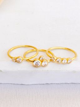 Perfectly Average - Cz Stackable Ring | 18K Gold Plated Jewellery For Women