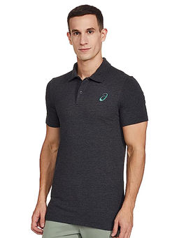 ASICS - Heather Polo Black Men Polo T-Shirt