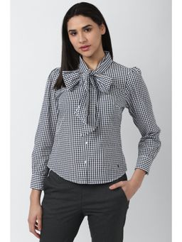 Van Heusen - Women Black Check Long Sleeves Casual Shirt