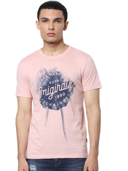 Jack & Jones - Rose Logo Print Crew Neck T-Shirt (M)
