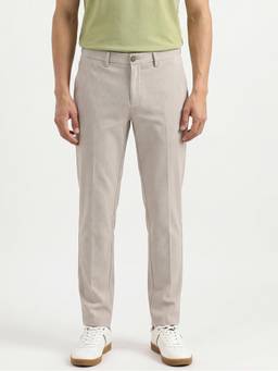 United Colors of Benetton - Beige Textured Relaxed Fit Trouser