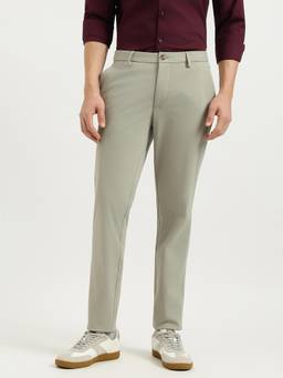 United Colors of Benetton - Grey Solid Slim Fit Lightweight Knit Trouser
