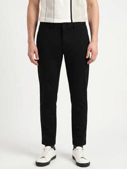 United Colors of Benetton - Black Solid Relaxed Fit Trouser