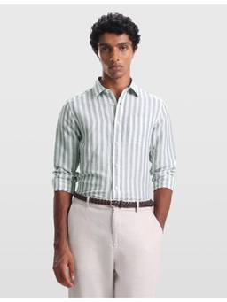 Arrow Sports - Mens Vertical Stripes Chelsea Slim Fit Shirt
