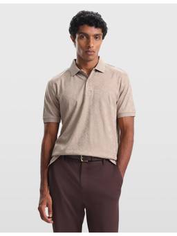 Arrow Sports - Mens Geometric Knit Regular Fit Polo T-Shirt
