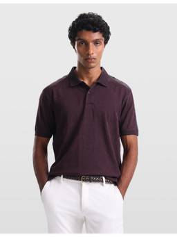 Arrow Sports - Mens Geometric Knit Regular Fit Polo T-Shirt
