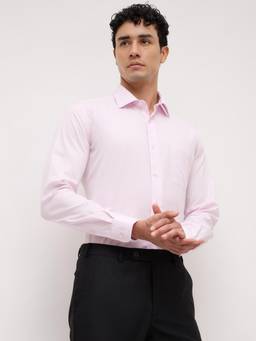 Park Avenue - Mens Regular Fit Solid Light Pink Shirt