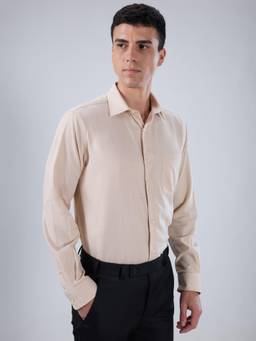 Park Avenue - Mens Medium Fawn Regular Fit Shirt