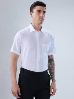 Park Avenue - Mens White Regular Fit Shirt