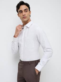 Park Avenue - Mens Light Grey Slim Fit Shirt