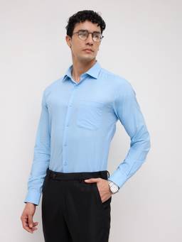 Park Avenue - Mens Medium Blue Slim Fit Shirt