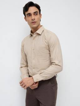 Park Avenue - Mens Medium Fawn Slim Fit Shirt