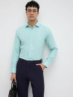 Park Avenue - Mens Medium Green Slim Fit Shirt