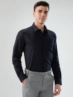 Park Avenue - Mens Black Slim Fit Shirt
