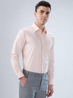 Park Avenue - Mens Light Pink Slim Fit Solid Shirt