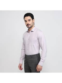 Park Avenue - Mens Slim Fit Solid Medium Purple Shirt