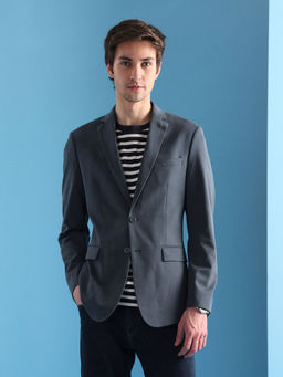 Arrow - Men Blue Solid Formal Blazer