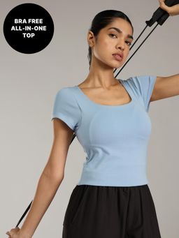 Kica - Bra-Less Support Top KIC002 Blue
