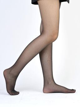 Shoetopia - Sheer Elegance Classic Black Tights Stockings For Girls ( Black)