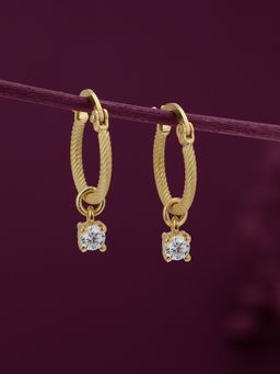 Carlton London - Gold-Toned Circular Hoop Earrings