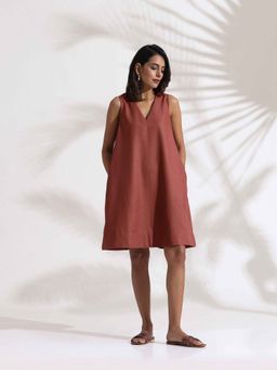 trueBrowns - Pink Slub Dress