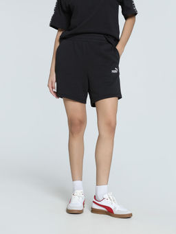 Puma - Tape High-Waist Women's Black Shorts