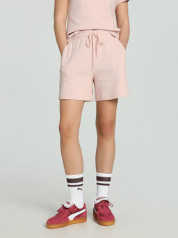 Puma - Her High-Waist Women's Pink Shorts