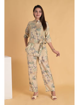 Do Dhaage - Tie-up Beige Co-ord (Set of 2) ()