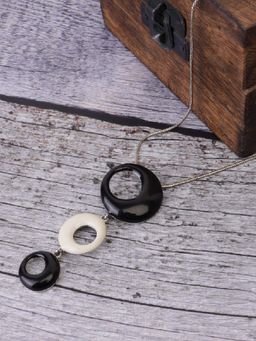 Estele - Rhodium Plated Circle Shaped Pendant for Women