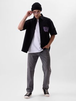 The Souled Store - Official Black Panther Power Oversized Shirt