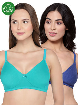 Inner Sense - Organic Cotton Antimicrobial Seamless Everyday Bras -Multi-Color