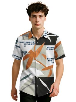 BULLMER - Trendy Multicolor Regular Fit Cotton Blend Printed Casual Half Sleeve Shirt