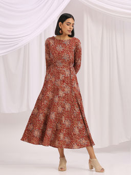 Okhai - Khoobam Hand Block Printed Kalamkari Dress