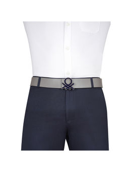 United Colors of Benetton - Men Grey Karel Leather Reversible Belt