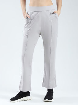 Rock.it - Grey Women's Solid Regular Fit Pant