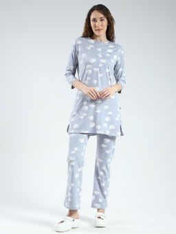 Monte Carlo - Grey Women's Printed Co-Ord (Set of 2)