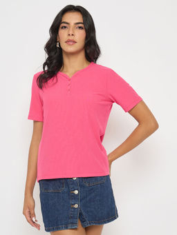 Madame - Solid Hot Pink T-shirt
