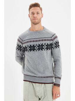 Trendyol - Man Grey Sweater