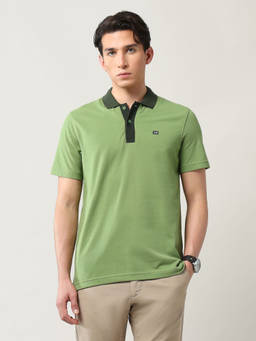 Arrow Sports - Solid Regular Fit Green Polo T-Shirt