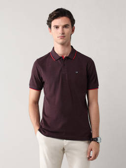 Arrow Sports - Heathered Regular Fit Polo T-Shirt