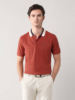 Arrow Sports - Solid Regular Fit Rust Polo T-Shirt