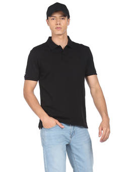 Arrow Sports - Solid Cotton Polo T-Shirt