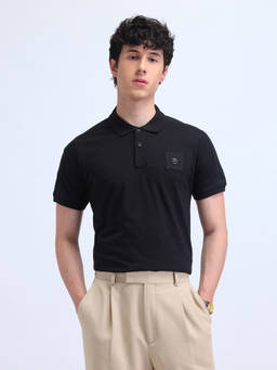 Flying Machine - Solid Cotton Polo T-Shirt