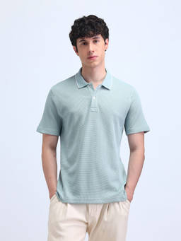 Flying Machine - Cotton Textured Polo T-Shirt